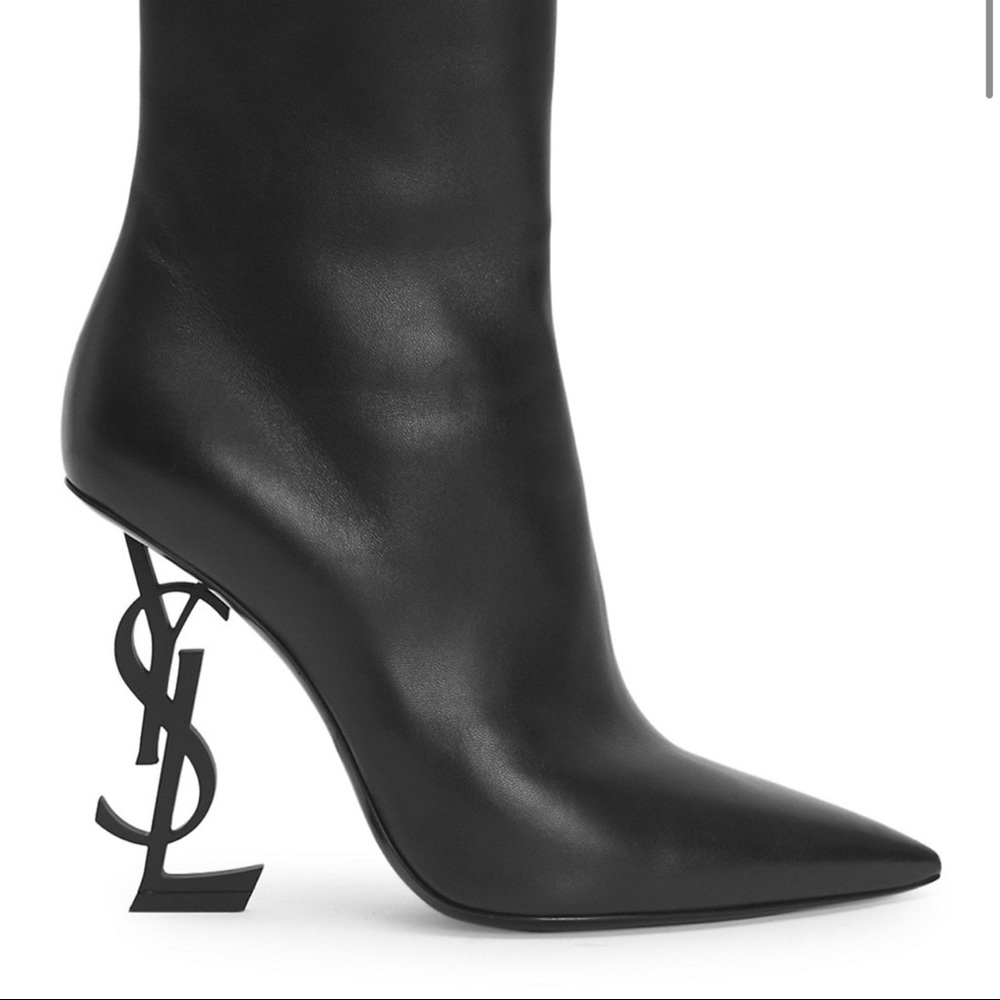Saint Laurent Opyum Leather Booties size 42 with dust bag